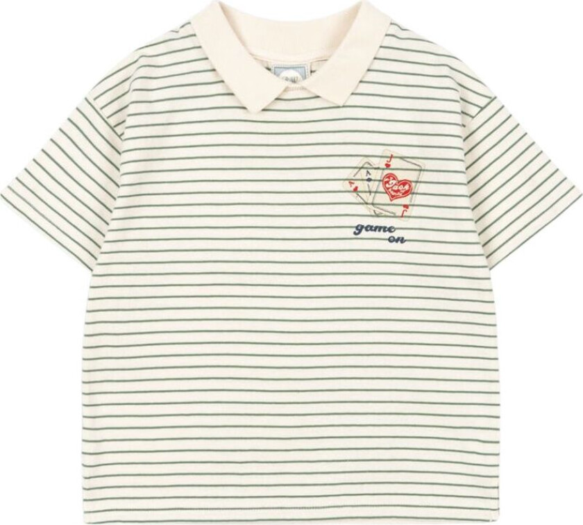 GOTS RHW X KS Gameon T-skjorte Terra Stripe | Grønn | 2 years