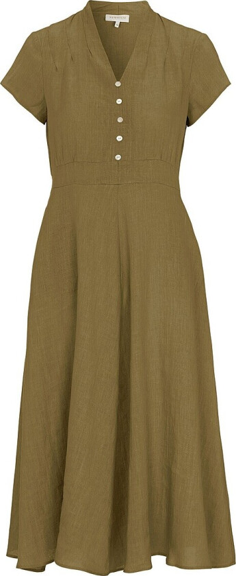 Smock-kjole Linen - Grønn