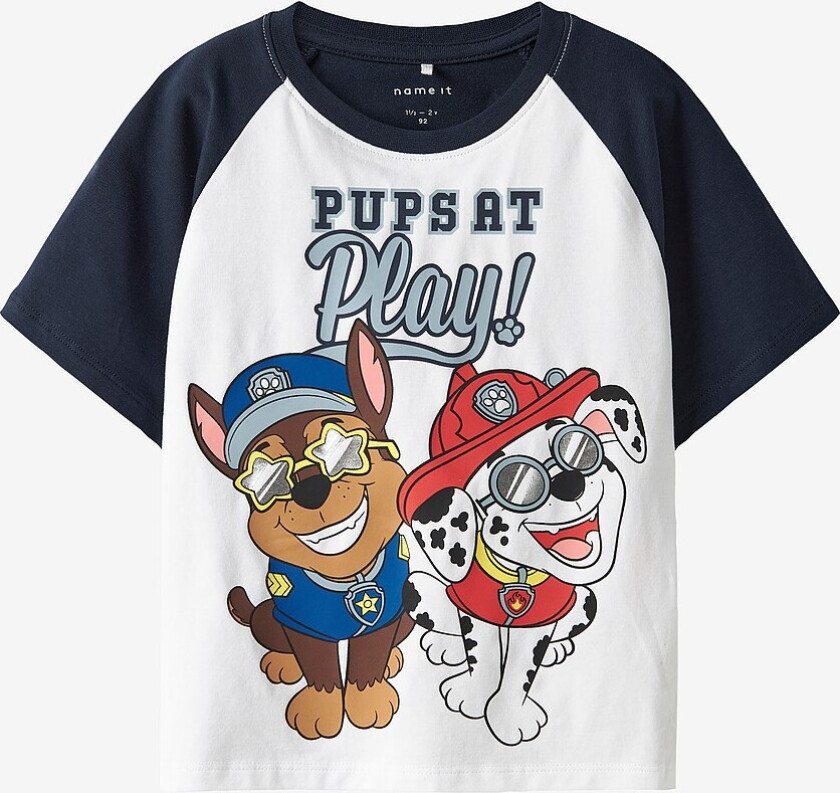 T-skjorte nmmMulin Pawpatrol Nreg SS Top Cplg - Hvit