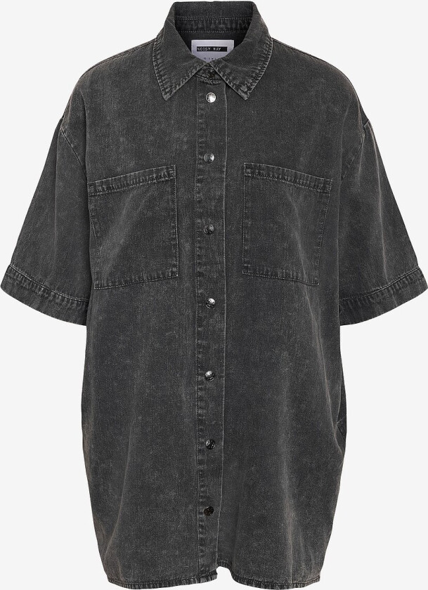 Denimkjole nmOregon S/S Denim Acid Shirt Dre - Svart