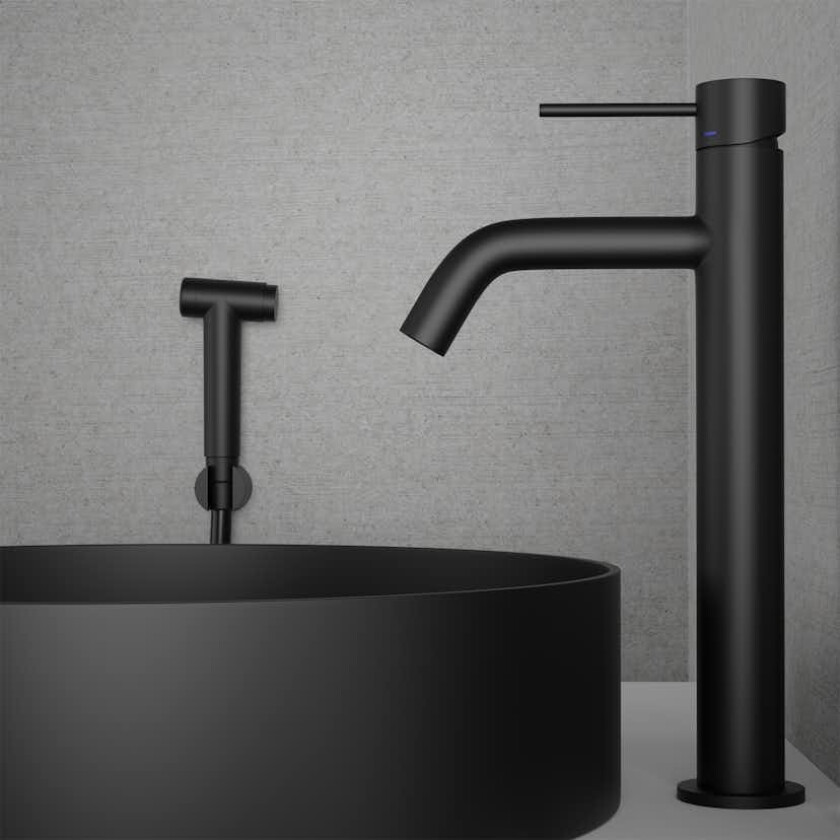 Servantbatteri Scandtap Steel Voyage High med Sidedusj