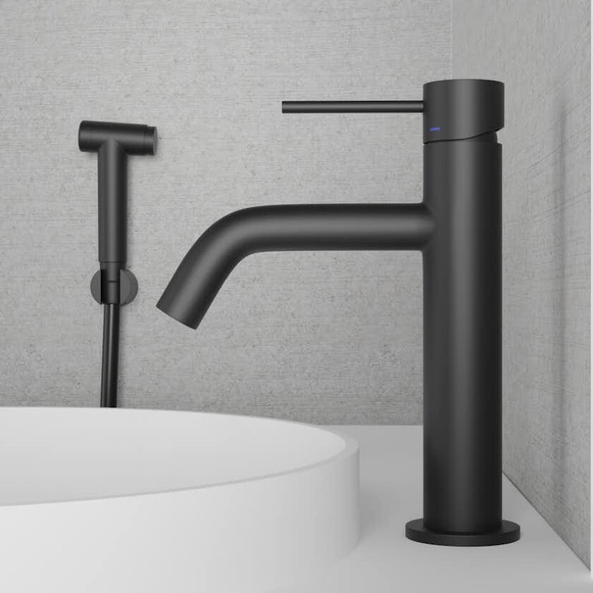Servantbatteri Scandtap Steel Voyage Medium med Sidedusj