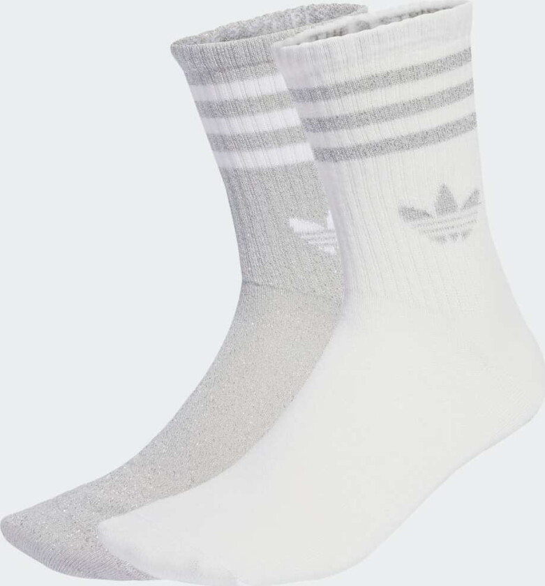 3-Stripes Glitter Crew Sokker, 2 par