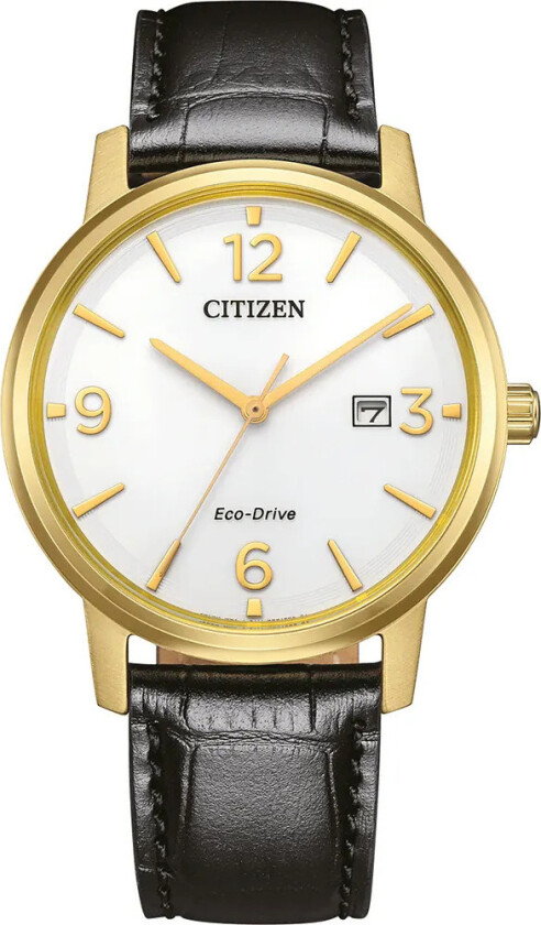 Eco-Drive Classic BM6756-01A - Kvarts - Gull - Herreklokker - Skinn - Mineral