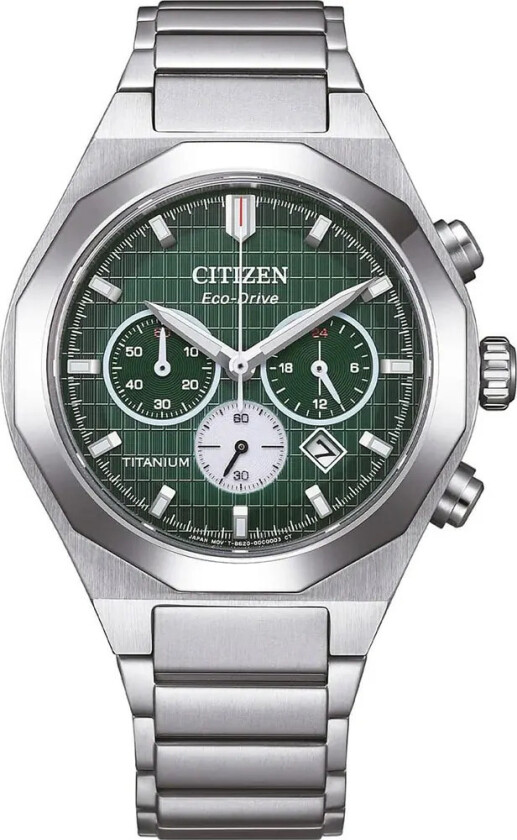 Zenshin Senkei Super Titanium CA4691-59X - Kvarts - Sølv - Herreklokker - Titanium - Safir