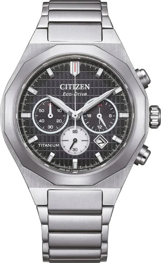 Zenshin Senkei Super Titanium CA4690-51E - Kvarts - Sølv - Herreklokker - Titanium - Safir