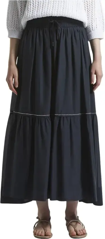 Dame, Skjørt, Blå, XL