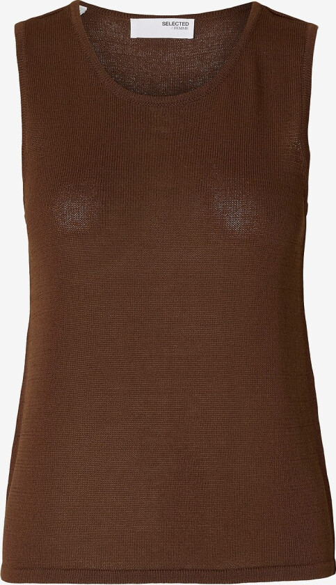 Topp slfMoon Sus SL Knit Top B - Brun