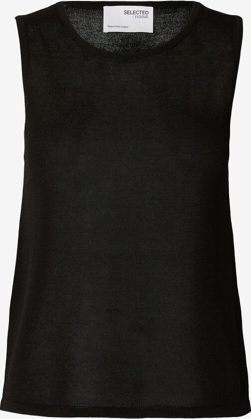 Topp slfMoon Sus SL Knit Top B - Svart
