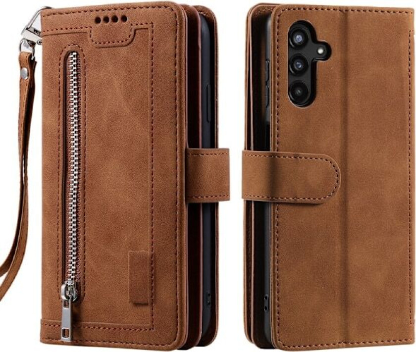 Til Samsung Galaxy S25 5G Deksel med Glidelås og 9 Kortspor