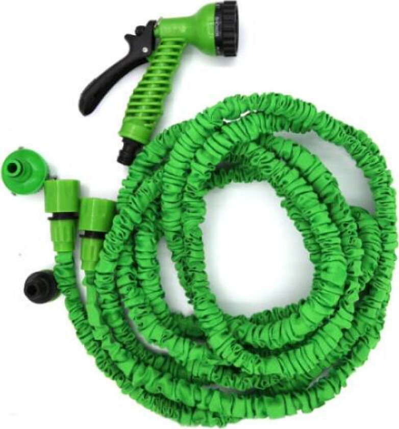 Utvidbar vannslange med dyse 5-15 meter