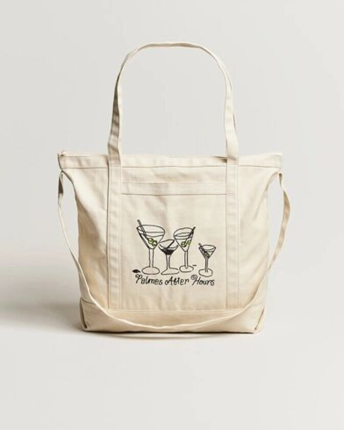 Martini Zip Tote Bag Off White