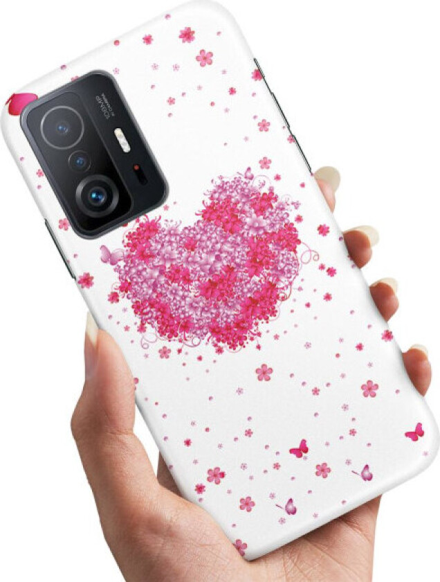 Xiaomi 11T/11T Pro 5G - Deksel/Mobildeksel Blomsterhjerte