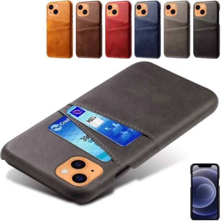 iPhone 13 deksel med kortlomme - Blå iPhone 13