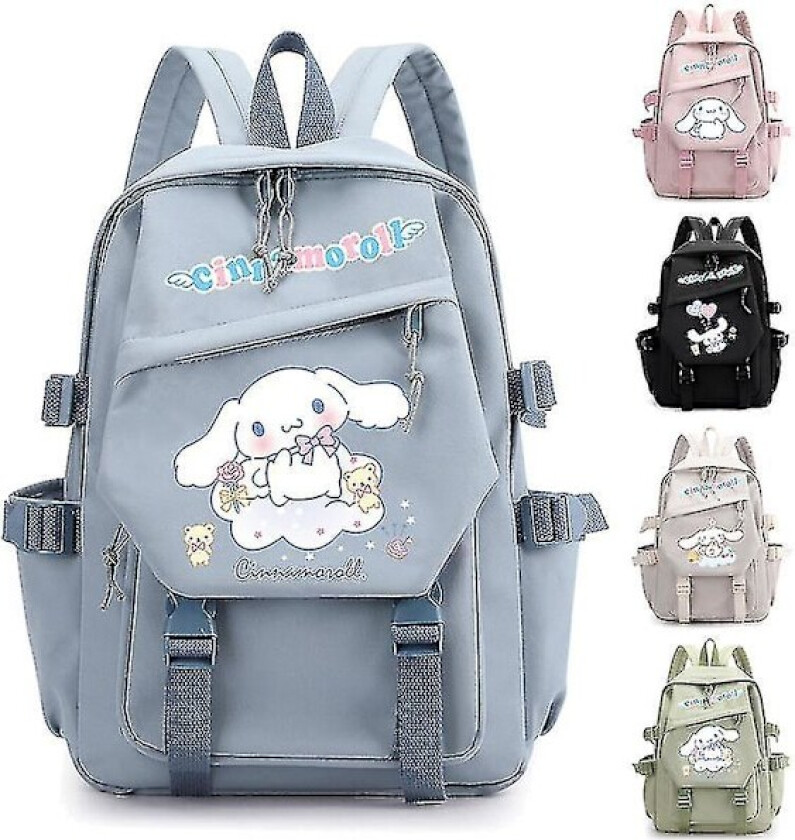 Anime Sanrio Plysjleketøy Cinnamoroll Ryggsekk Barn Jente Gutt Svart Blå Skolesekk Kawaii Student Skolesekk Datamaskin Flott Gave
