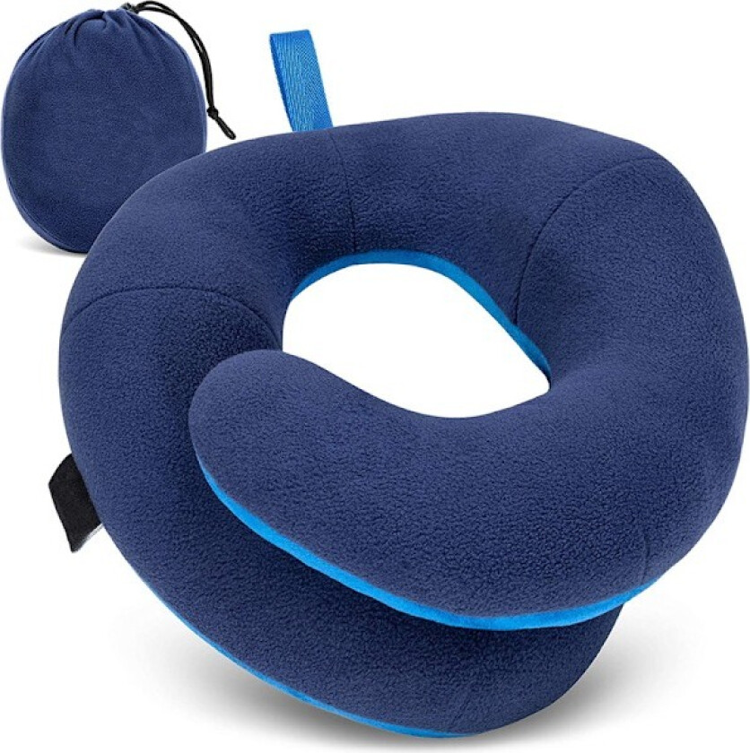 Nakkepute for reise gir dobbel støtte til hodet, nakken og haken i alle sovestillinger på fly, i bil og hjemme, (26*25*15cm)