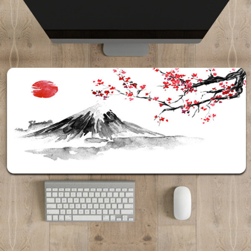 XXL Hvit Gaming Musematte 800 x 300 mm Japan Ink Painting Mount