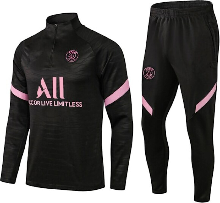 Paris, Atletico Madrid, Inter Milan, Liverpool, Marseille Brasilien Langermet trøye, treningsdress for voksne og barn, sett svart black