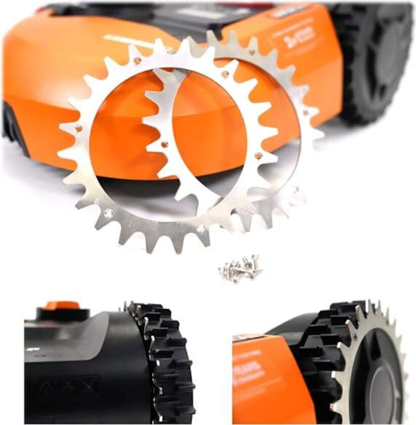 Worx Landroid Robotgressklipper Piggdekk Hjul Sklisikre Hjul-L Type 225mm, 2 stk