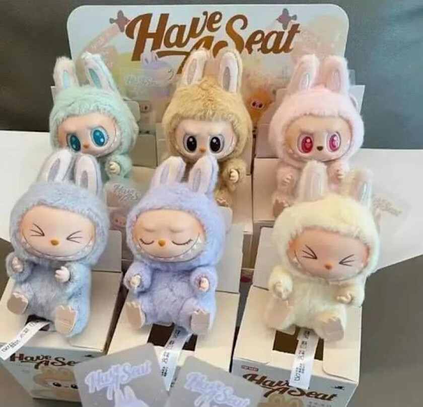 Hot Sale Anime Figur Labubu Have A Seat Series Vinyl Anheng Dukke Modell Leke Søt Monster Nøkkelring Leker BursdagsgaverC241122 0784 2b3.Ca