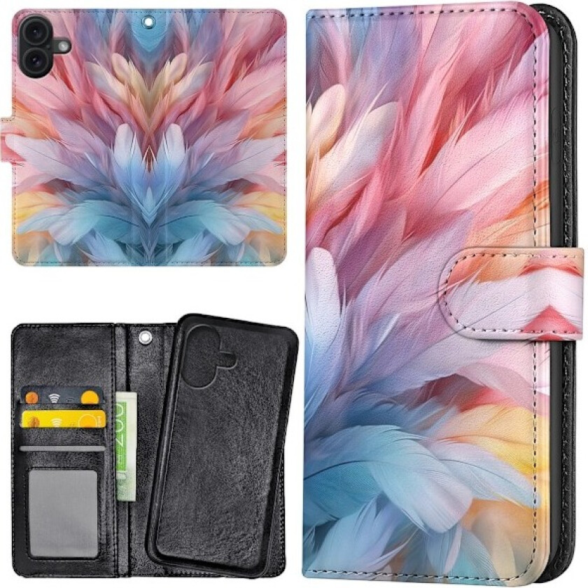 iPhone 16 Plus - Lommebok Deksel Feathers