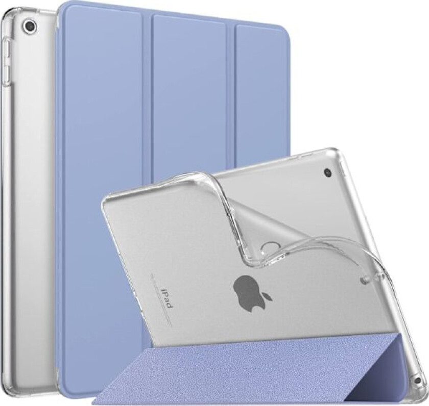 Etui for New iPad 9. generasjon/8. generasjon/7. generasjon (2021/2020/2019), Mykt TPU Gjennomsiktig Frostdeksel Slank Skall Beskyttende