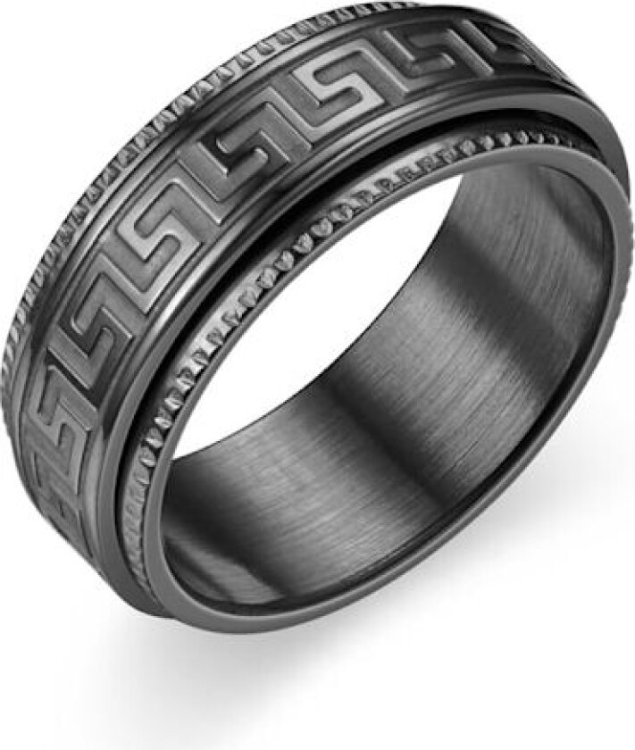 No 9 Svart Spinner Ring for Menn Kvinner Kule Onde Øye Ringer Rustfritt Stål Fidget Ring Stress Relief Ring