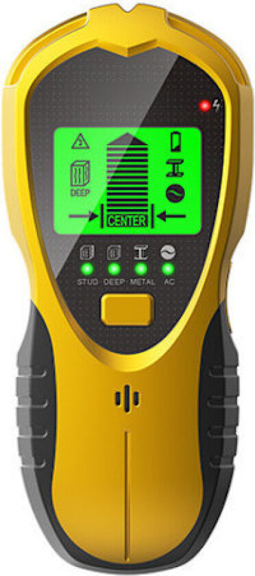 Bilde av Veggdetektor 4 i 1 Vegg Metalldetektor med LCD-skjerm Stud Finder, Detektor for å oppdage metaller, elektriske ledninger, W