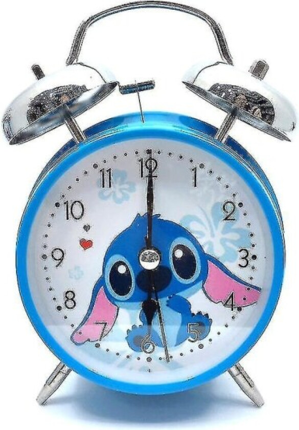 Stitch Cartoon Dobbel Klokke Vekkerklokke Soverom Sengerklokke