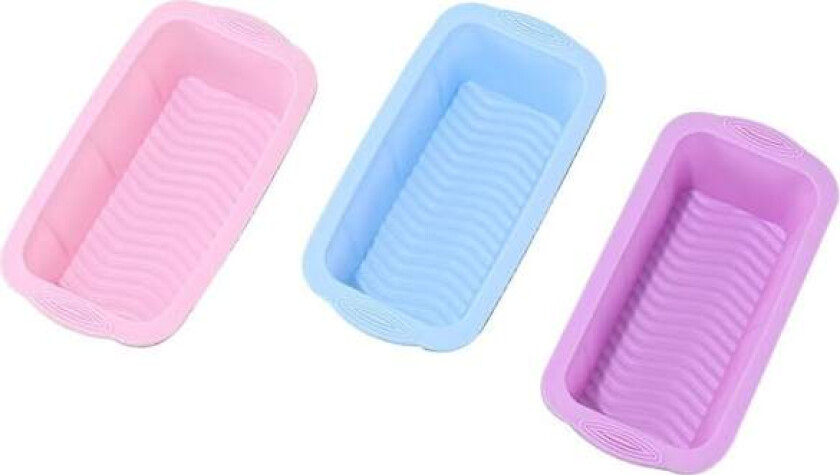 3 stk Silikon Brødform Non-stick Brødformer Til Baking Enkel Utgivelse Brødform Flott Til Hjemmelaget Brød Kaker (FMY)