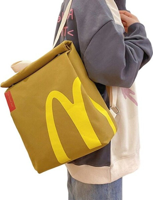 Personlig McDonald's/Sirens Goddess Print Ryggsekk Anti-Tyveri Kort Reiseveske for Kvinner Menn Unisex (FMY)