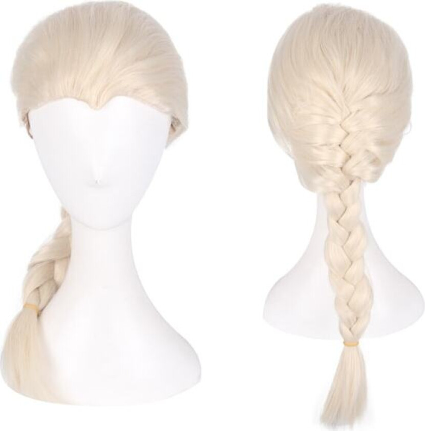 Prinsesse Parykk Blond Flettet Elsa Cosplay Parykk Syntetisk Hår Parykker Halloween Fest Daglig Kostyme Parykk (For Barn og Voksne)