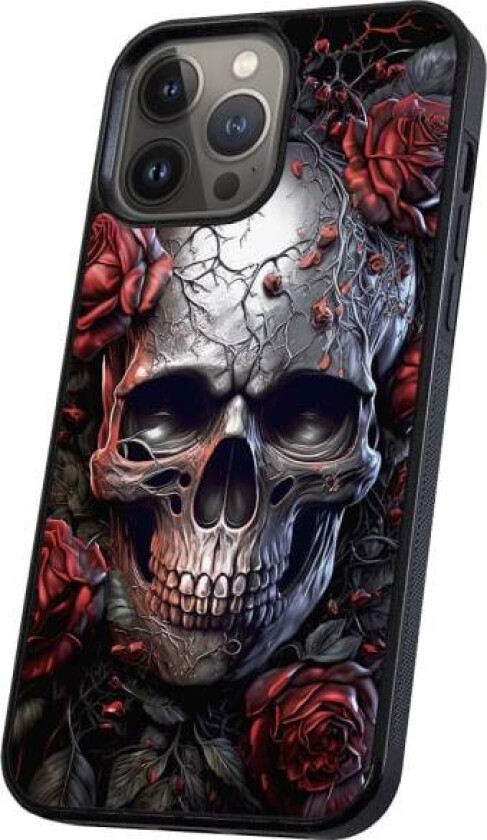 iPhone 13 Pro Max - Deksel/Mobildeksel Skull Roses