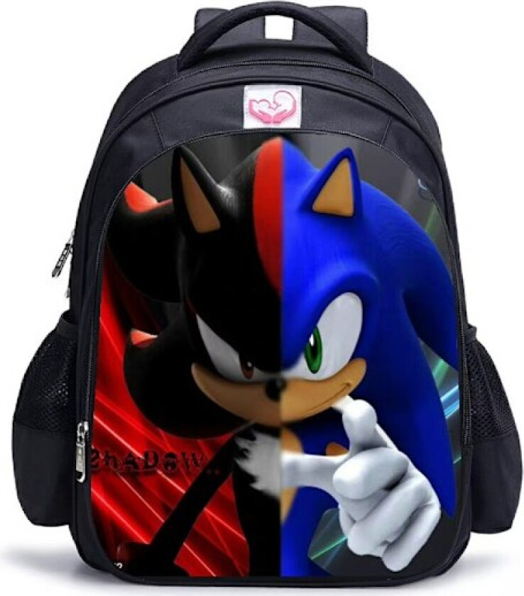 Sonic the Hedgehog Ryggsekk for Barn Tegneserie Skolesekk C