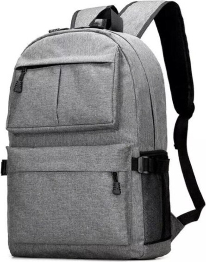 TG Slitesterk Stor Ryggsekk med USB-port - Grå