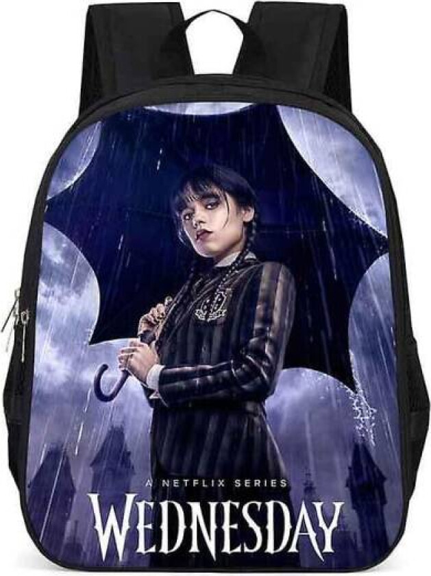 Wednesday Adams Ryggsekk Skulder Bag Casual Stor Kapasitet