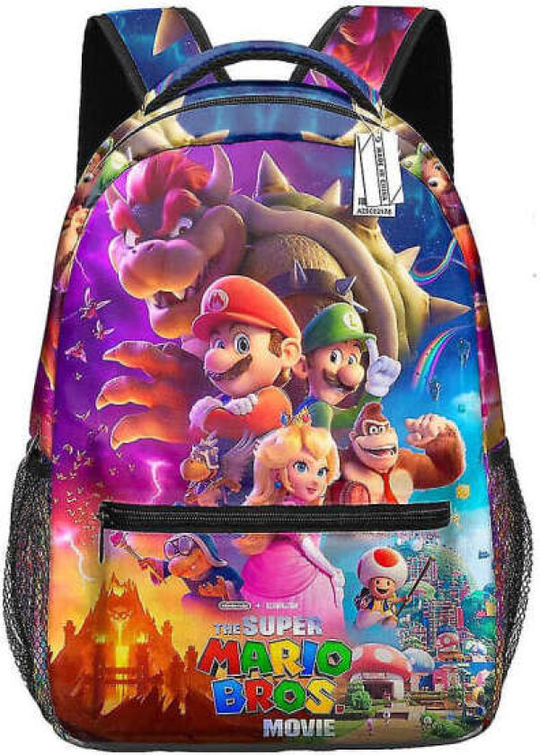 Super Mario-ryggsekk for barn 3D Student Reise Ryggsekk Gutter Jenter