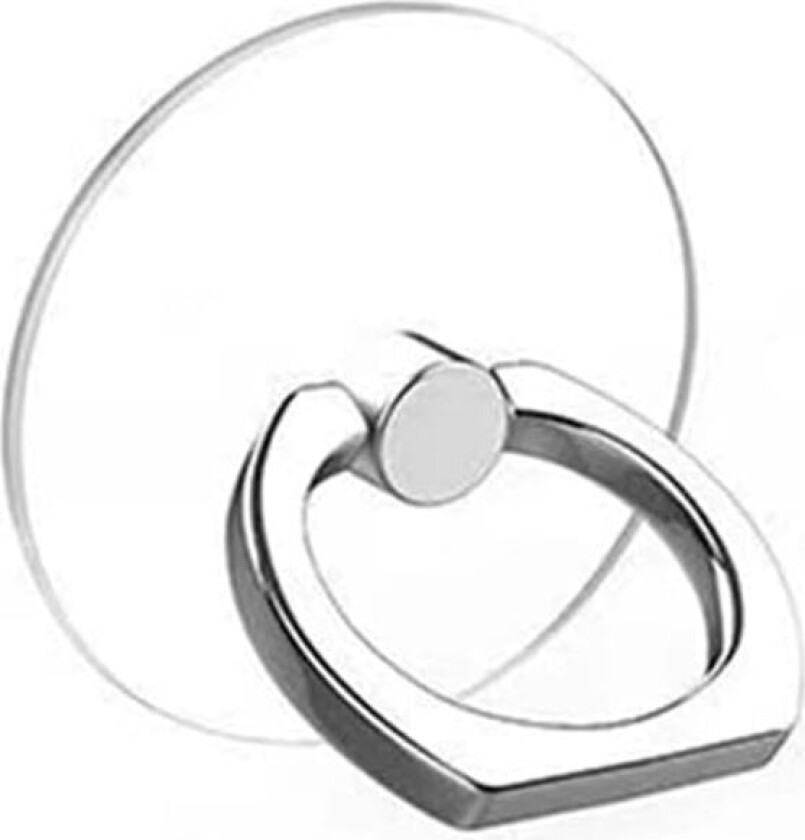 Gjennomsiktig Mobiltelefon Ringholder, Klar Telefon Ringstativ, Klar Mobiltelefon Ringgrep Kickstand, Universell Ring Spenne Grep Stativ