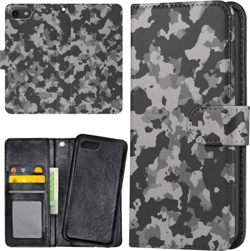 iPhone 7/8/SE - Lommebok Deksel Kamuflasje