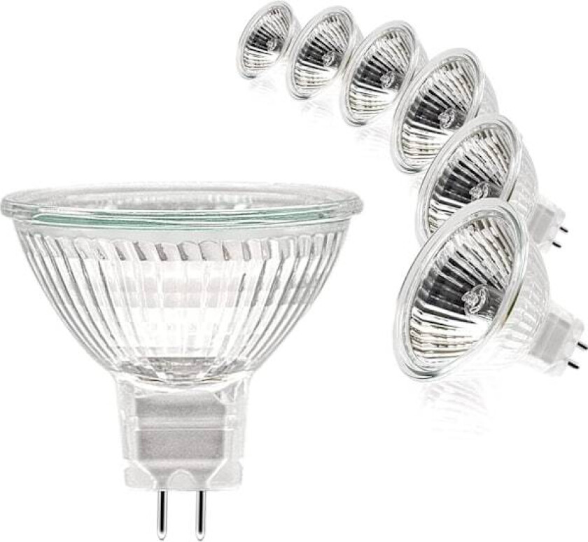 MR16 Spot Lyspære, 12V 20W Lyspære, GU5.3 Lyspære Dimbar MR16 Lyspære, 2-pins halogenlamper Varmhvit 2700K, 6-pakning