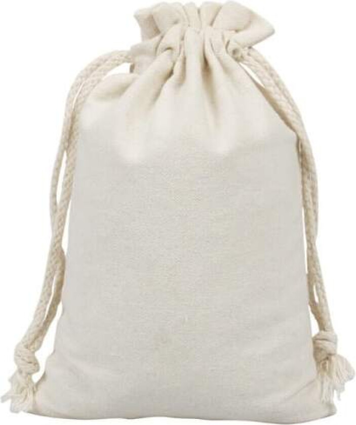 20 små tøyposer, bomullspose, smykkepose i lin, tøypose med snøring, gavepose 13 x 18 cm