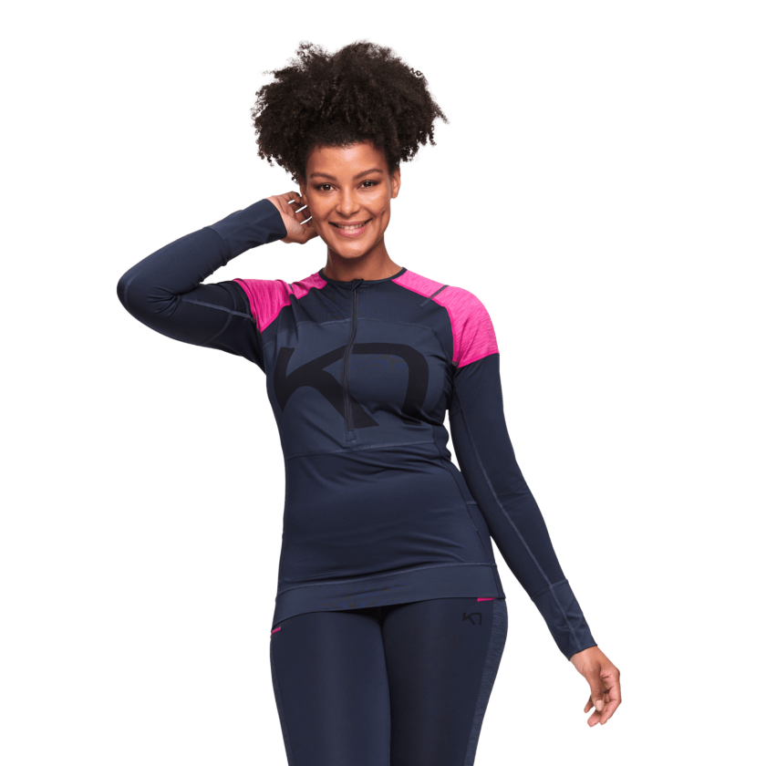 Stil Half Zip, superundertøy, overdel, dame RROYAL