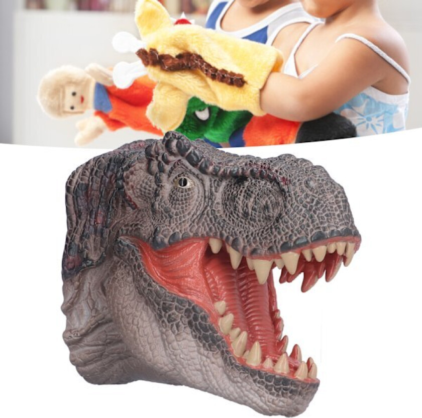 Dinosaur Dukke Gummi Bærbar Håndtegnet Komfortabel Grep Tyrannosaurus Hånddukke