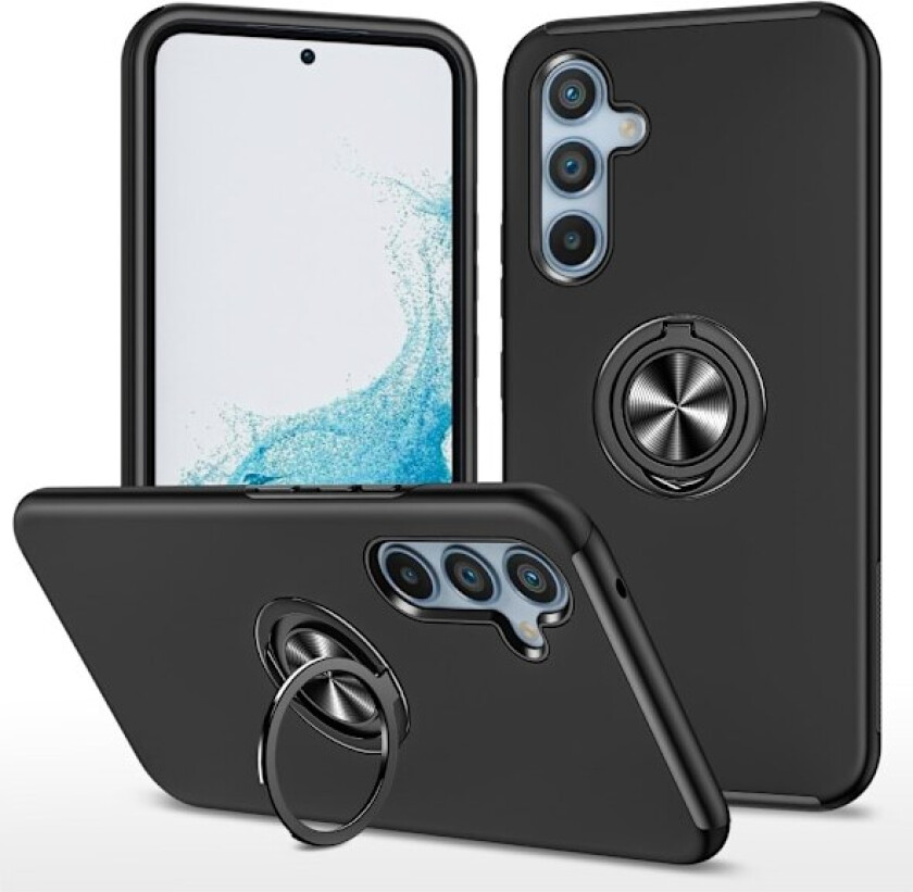 Til Samsung Galaxy A26 5G Hybrid Deksel med Roterbar Ringholder