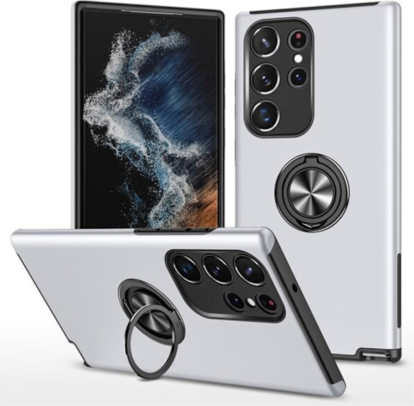 Til Samsung Galaxy S25 Ultra Hybrid Deksel Med Fingerring