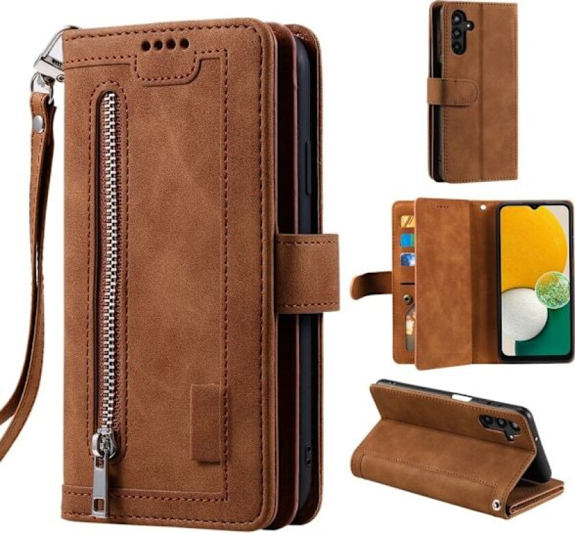 Til Samsung Galaxy A56 5G Deksel med Glidelås og 9 Kortspor