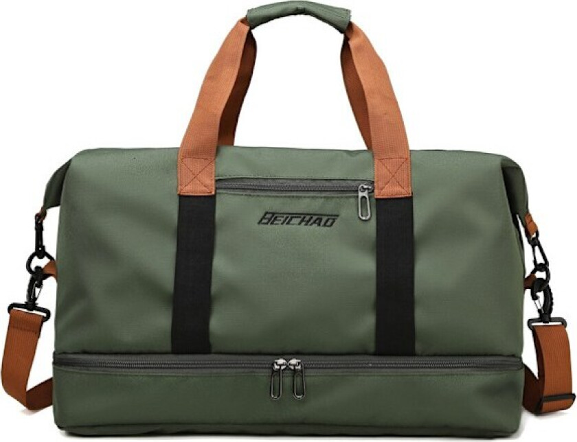 Stor duffelbag med stor kapasitet, lett treningsbag for reise Grønn