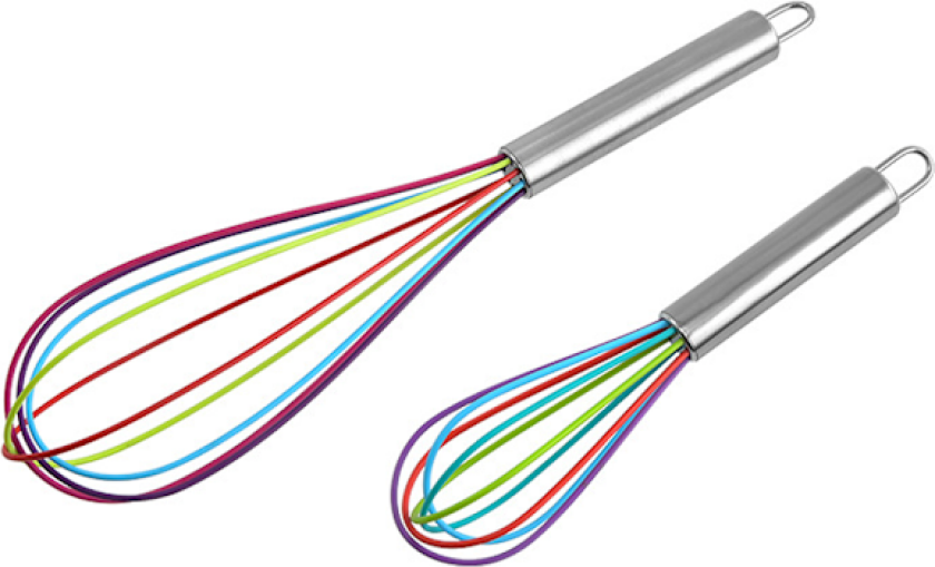 Visper for matlaging Silikon Mini Visp 2-pakks farget ballong Egg Beater for blanding visping pisking