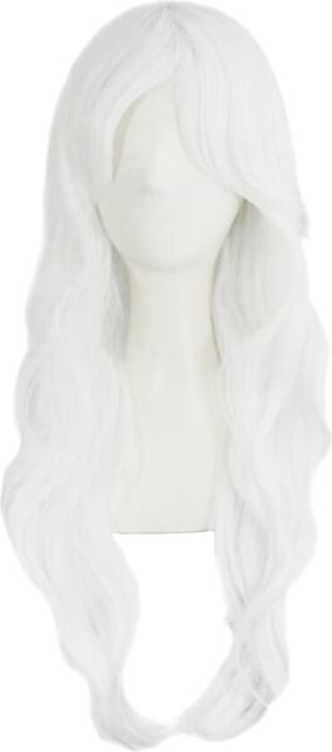 28 tommer/70 cm kvinner side smell lang krøllete hår cosplay parykk for kvinner jente