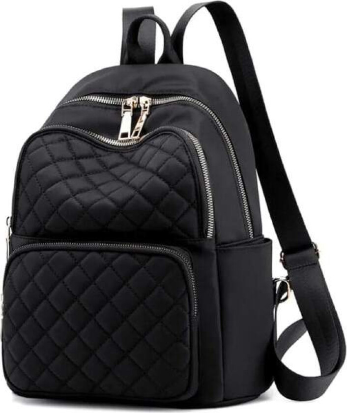 REMAKE Ryggsekk Dame Ryggsekk Skole Universitet Reise Casual Belte Laptoprom Tyverisikker Veske Skulderveske (Svart)